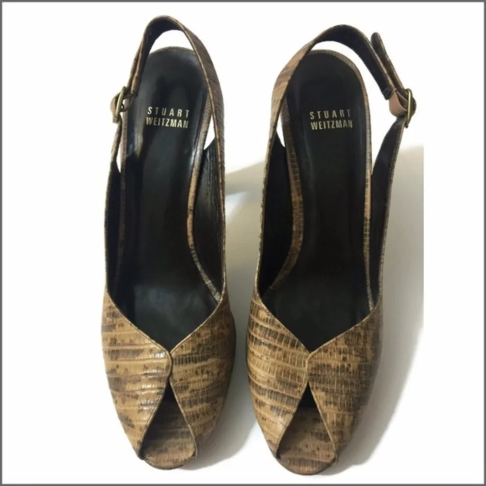 Stuart Weitzman 9n snakeskin very