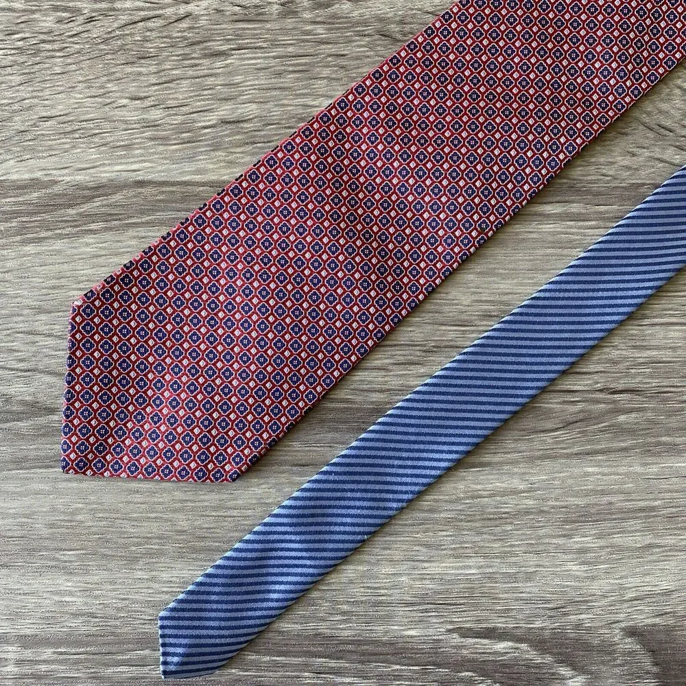 Tommy Hilfiger Men's Necktie Silk Made in USA 4 x 58 Office Work Casual Dad Gift