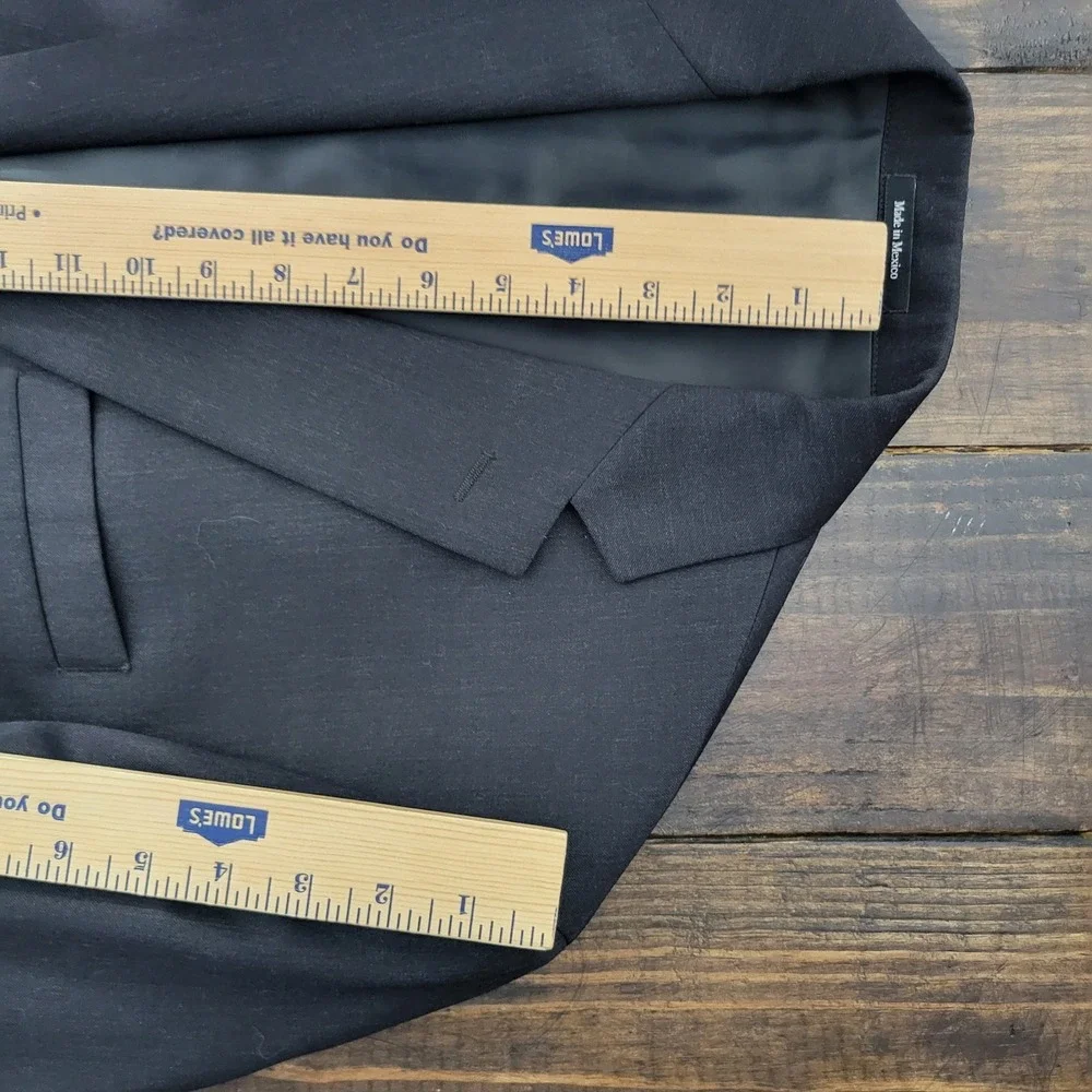 Pronto Uomo Platinum Men's Sport Coat Blazer Two‎ Button Charcoal Gray 44R Wool