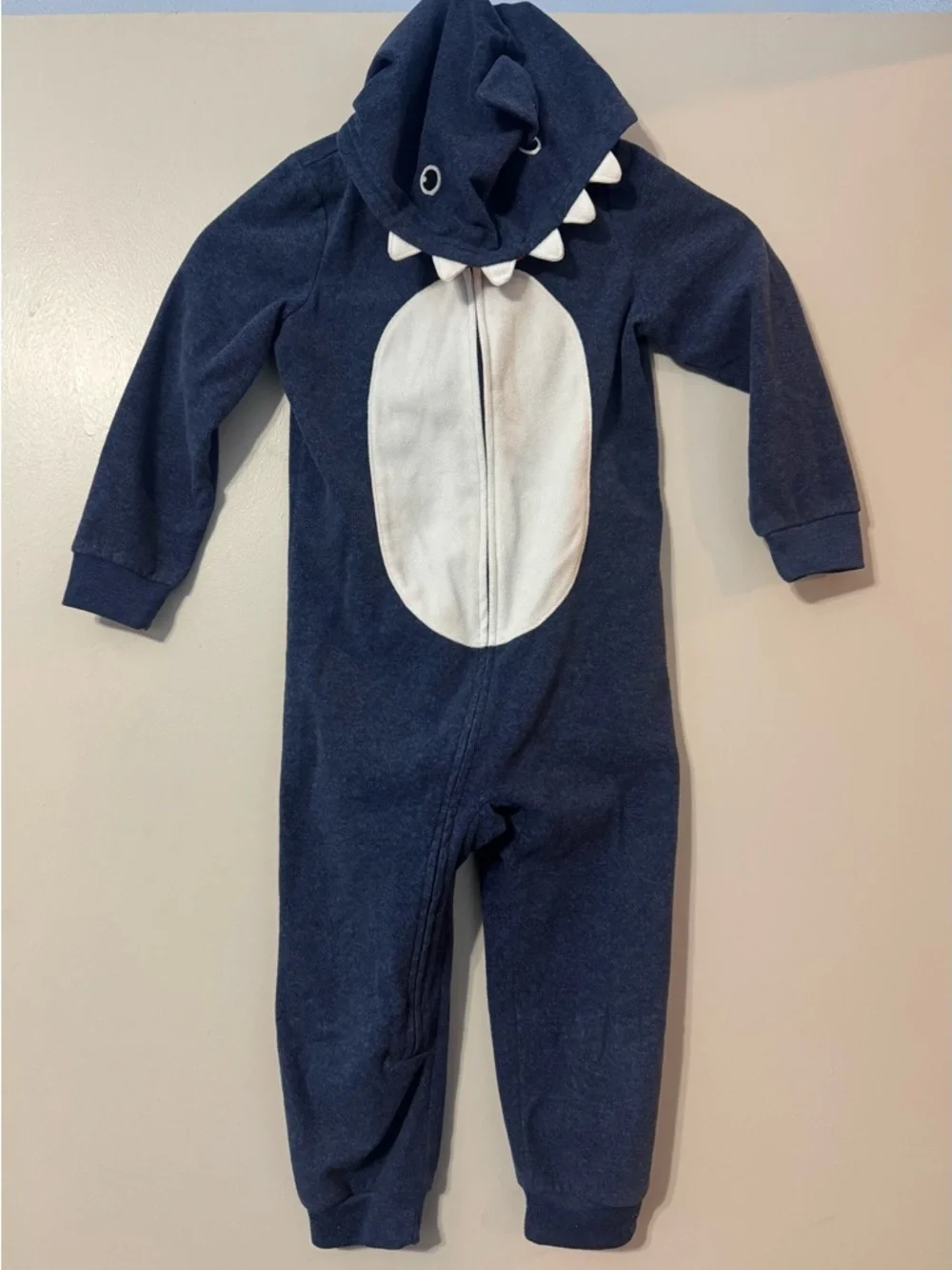 *Carter's Blue Shark Hooded Footie PJ - Toddler 4
