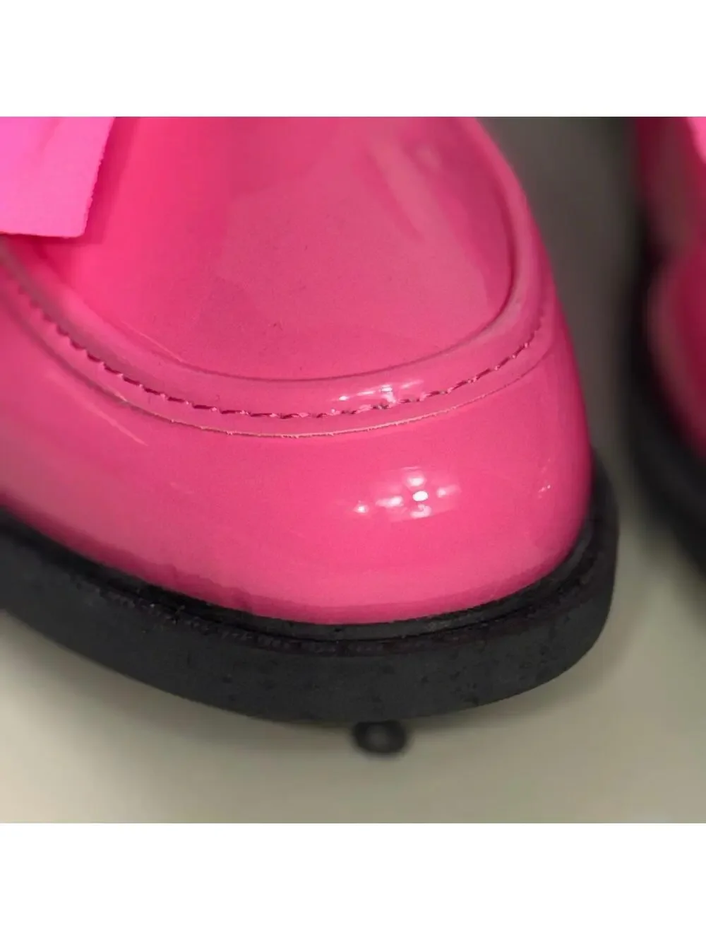 Altaolain Pink Patent Bow Loafers Women’s Size 42 NWOT