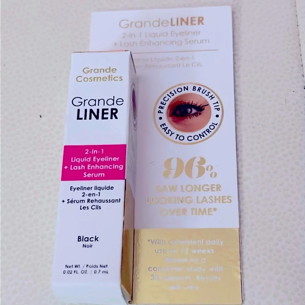 Grande Black Liner + Lash Enhancing Serum Eyeliner NEW Longer Lashes