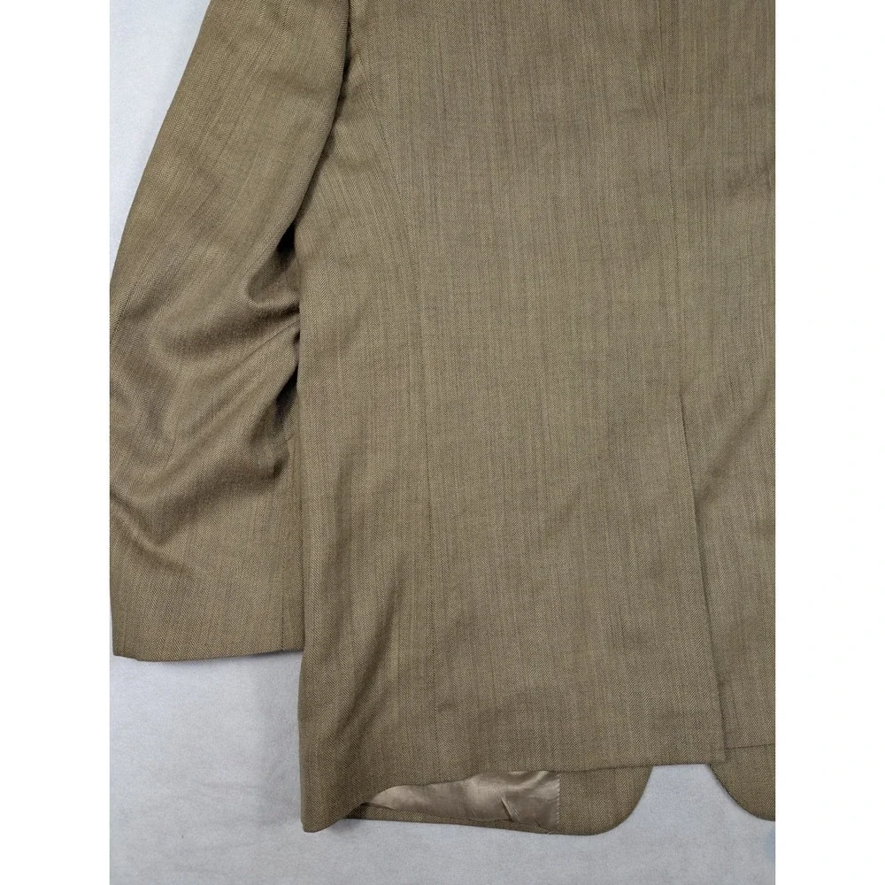 Lauren Ralph Lauren Silk Wool‎ Herringbone Mens Blazer Size 44L