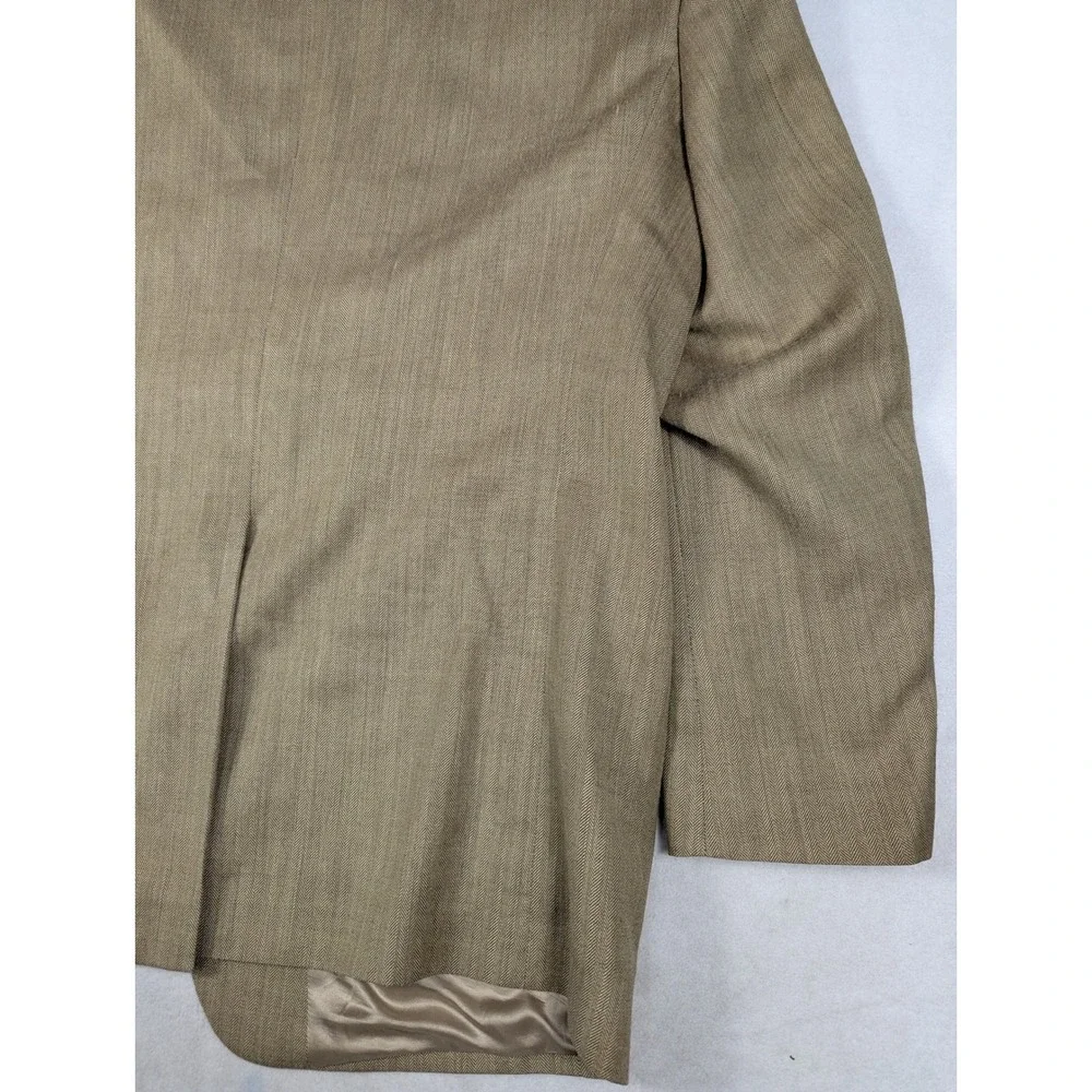 Lauren Ralph Lauren Silk Wool‎ Herringbone Mens Blazer Size 44L