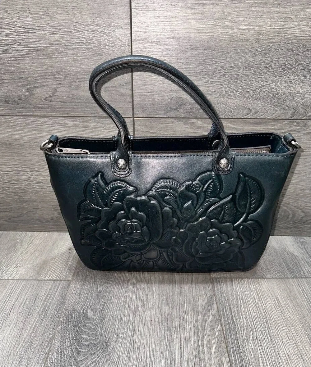 Patricia Nash Leather Fairford Satchel Lapis Bag B000596