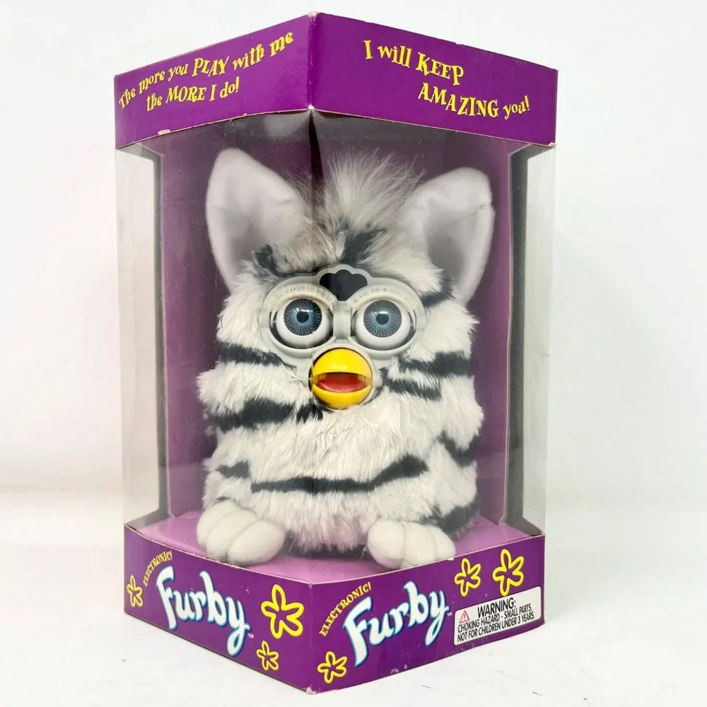 Furby Zebra Black/White Stripes 70-800 Blue Eyes 1998 Factory Sealed‎  NEW