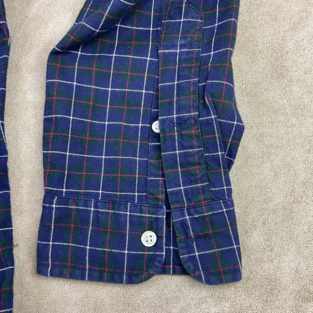 Polo‎ Ralph Lauren Shirt Men Sz XL Long Sleeve Plaid Checks Cotton Blue Pony