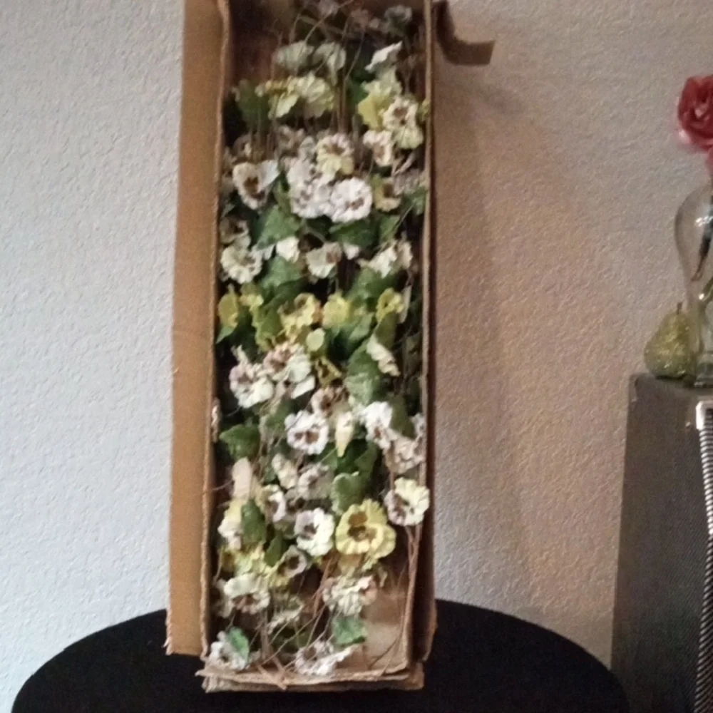 Elegant White and Green Faux Pansy Spray Floral Accents
