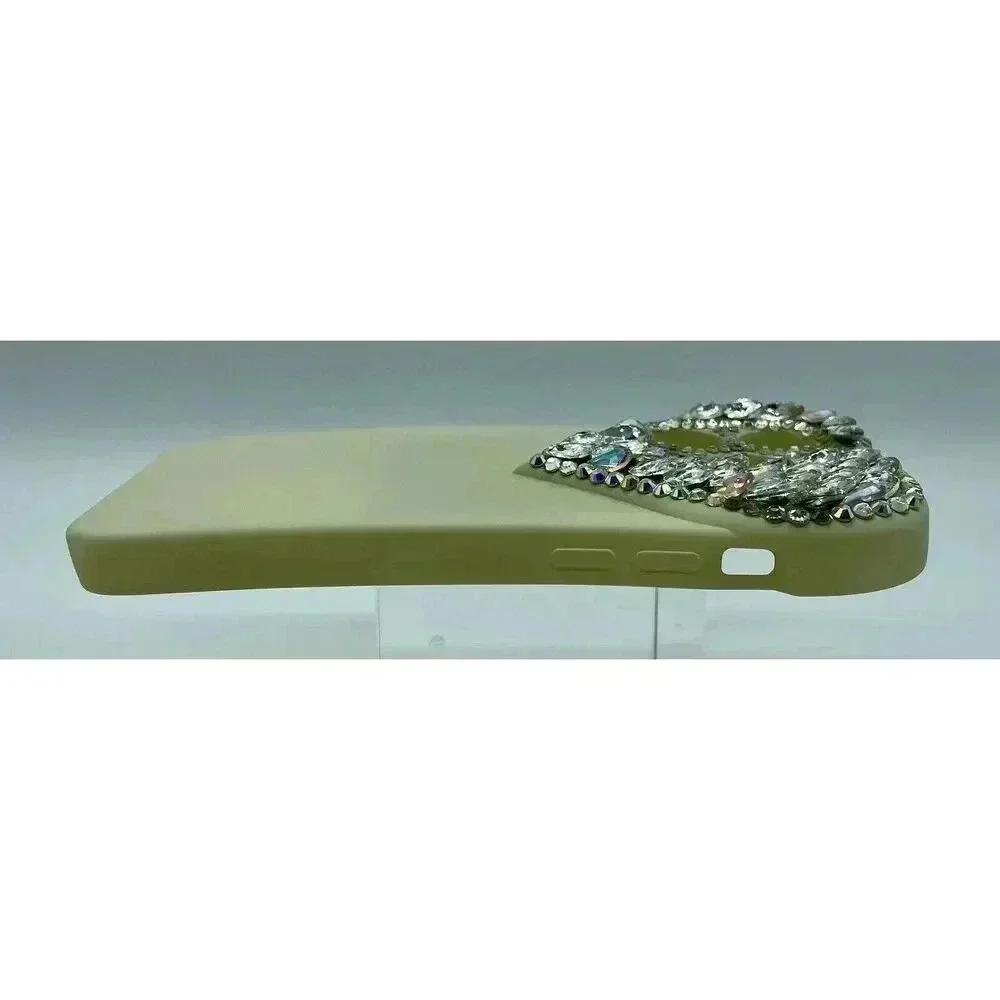 3D Rhinestone Heart Bling Case for‎ iPhone 14 Pro Shockproof Soft TPU