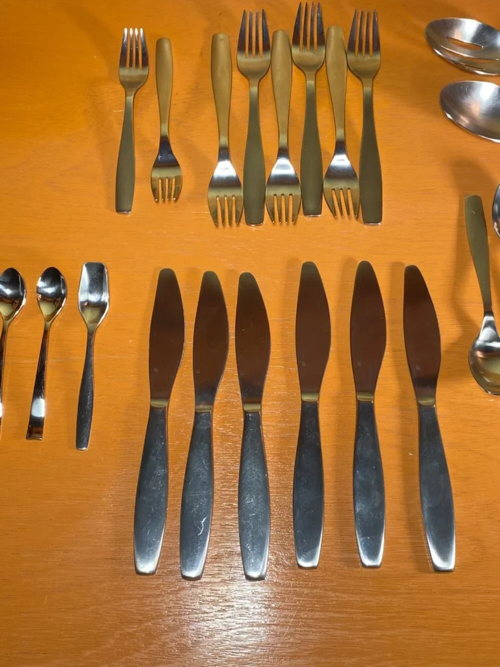 25 pc set Gourmet Settings Park Matte Flatware GS Stainless 18/10 Silverware