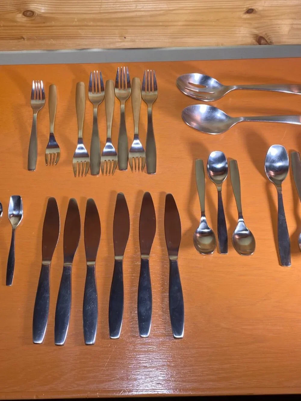 25 pc set Gourmet Settings Park Matte Flatware GS Stainless 18/10 Silverware