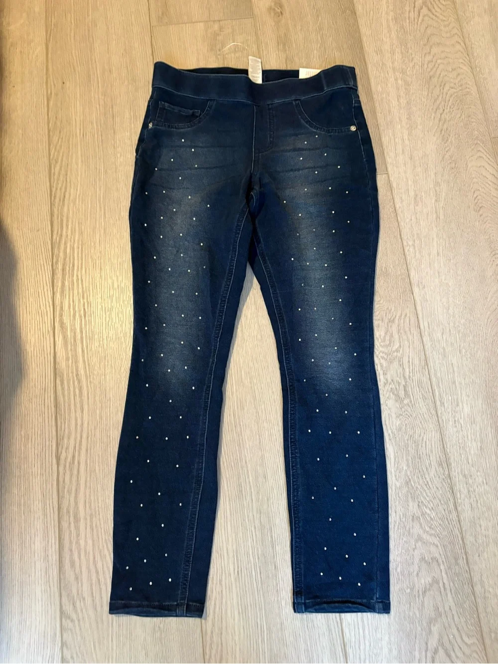 Justice Dark Blue Studded Jeggings size 10 plus new