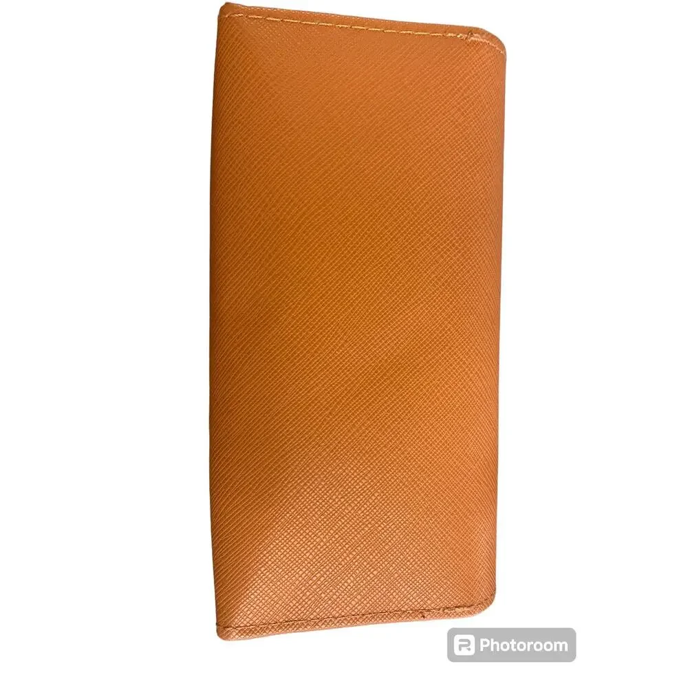Tory Burch Orange Authentic Eyeglasses/ Sunglasses Leather case