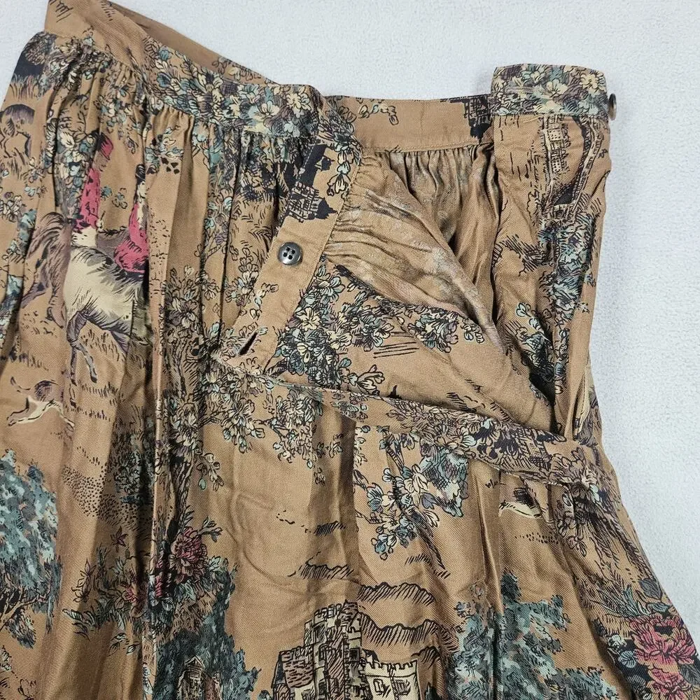 Vintage Charter Club Jame Justin Midi Skirt Women 12 Equestrian Western Prairie