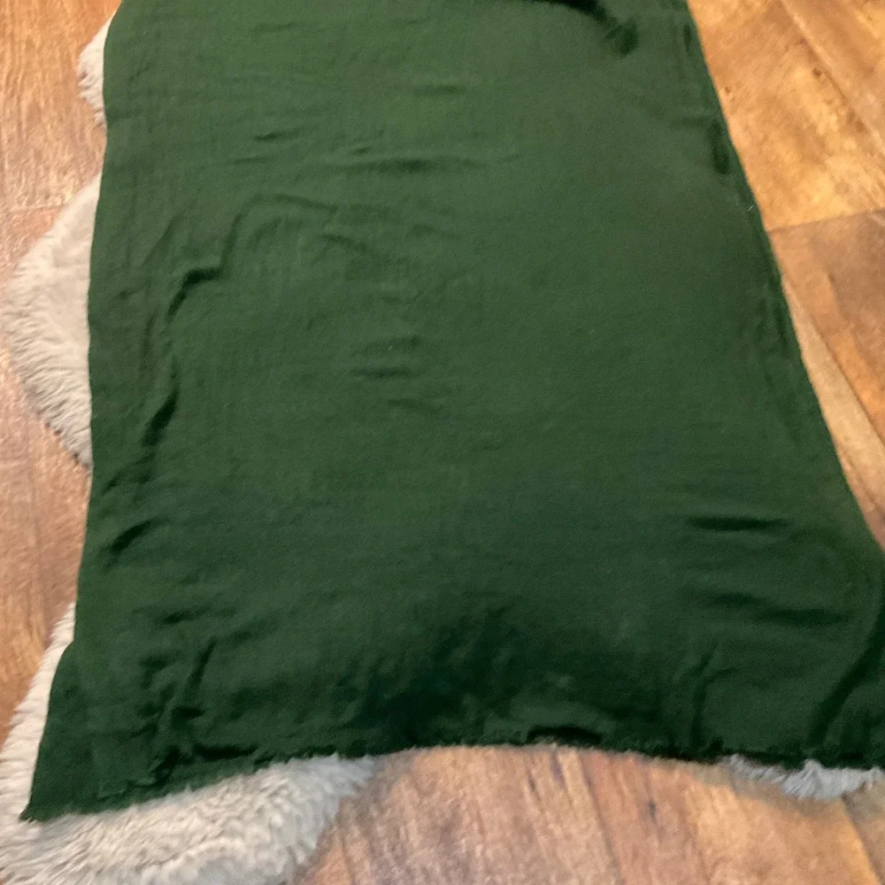 Cashmere Scarf Wrap Dark Green 24