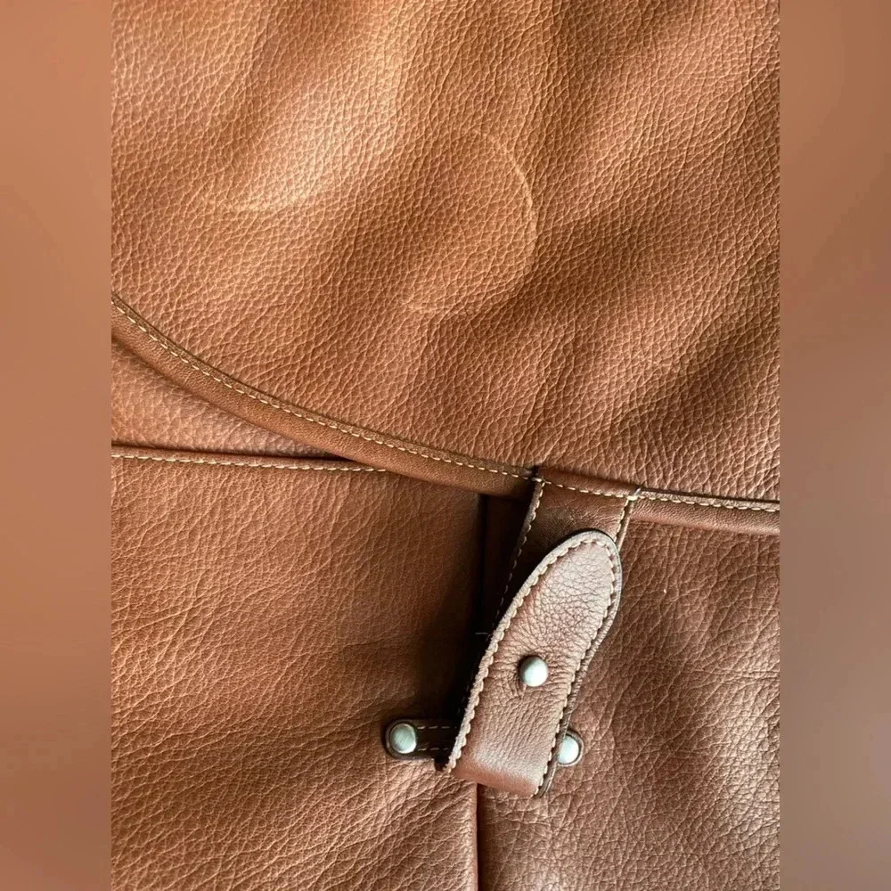 Levenger Leather Bag Messenger Brown