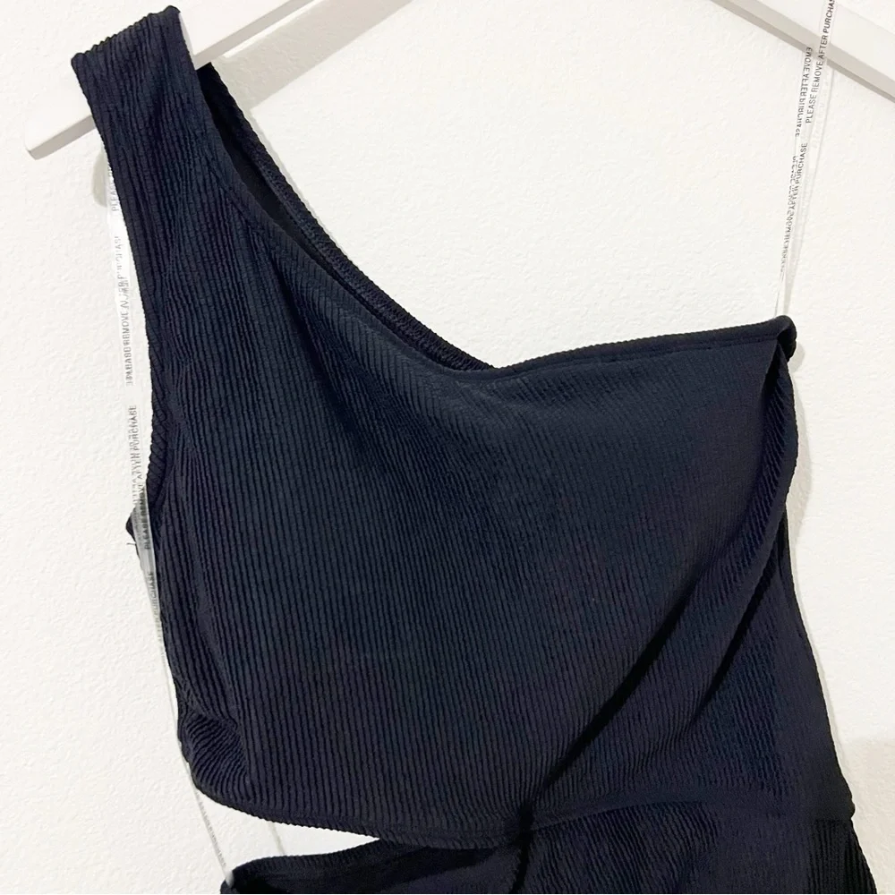 NEW Michael Kors Women's One-Shoulder Side-Cutout Swimsuit Size 10