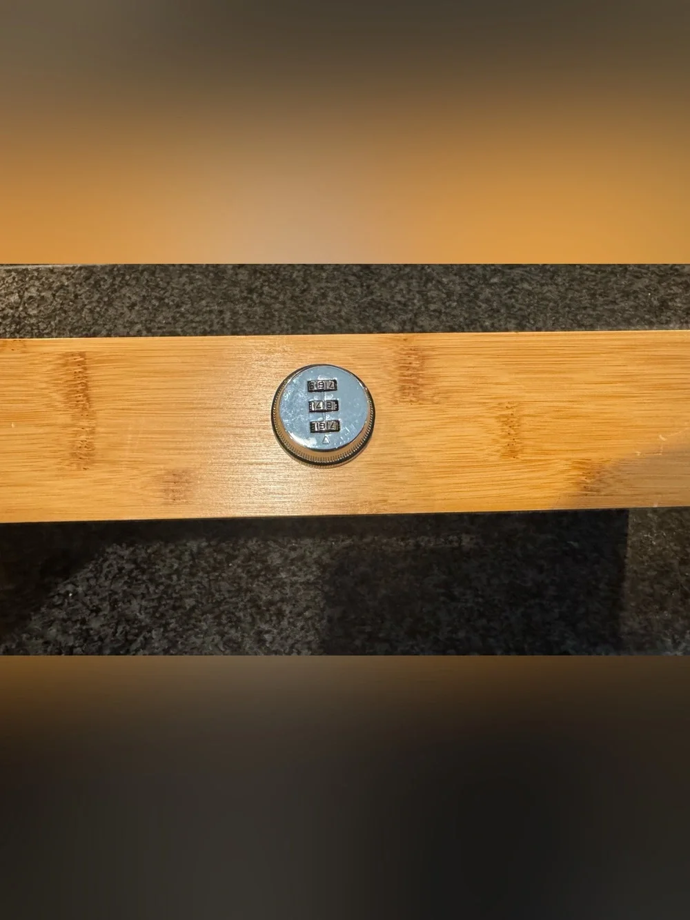 Bamboo Knife Drawer Box with Chrome Lock and Key