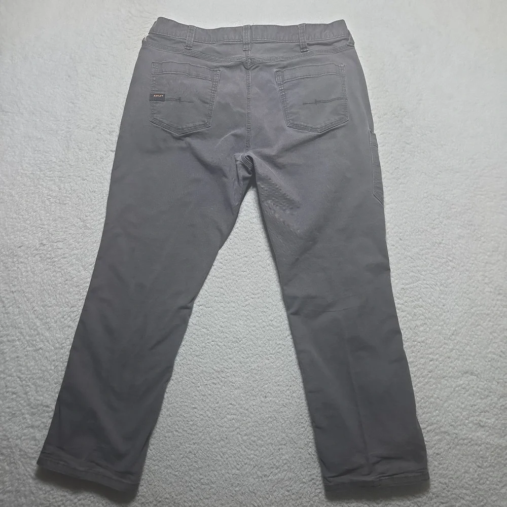 Ariat Rebar M4 Relaxed Straight Pants Grey 36x28 Distressed Work Pants