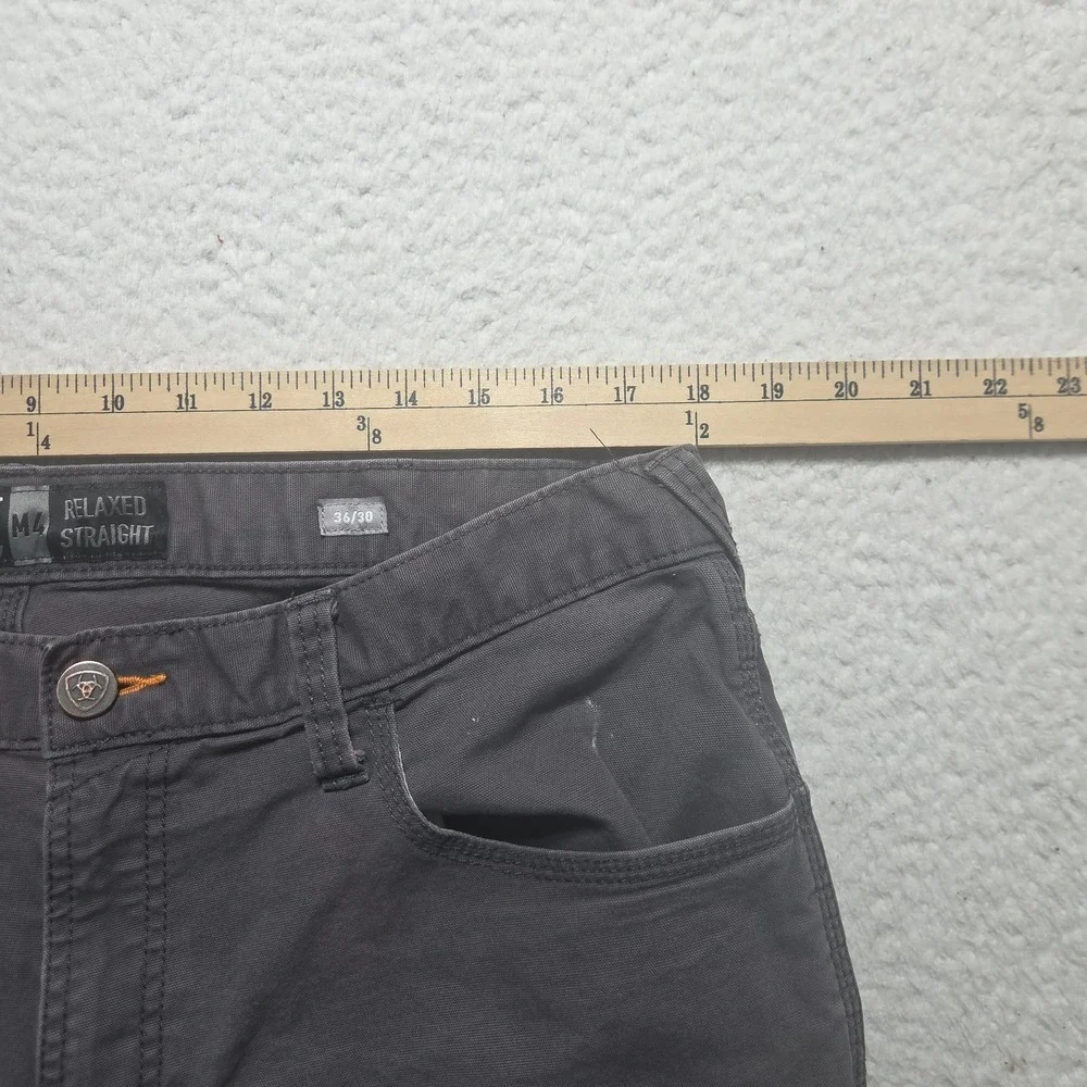 Ariat Rebar M4 Relaxed Straight Pants Grey 36x28 Distressed Work Pants