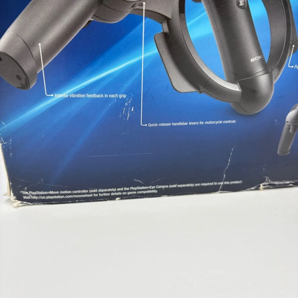 Sony PlayStation Move Racing Wheel PS3 Black CECHYA-ZWA1 Accessory OPEN BOX