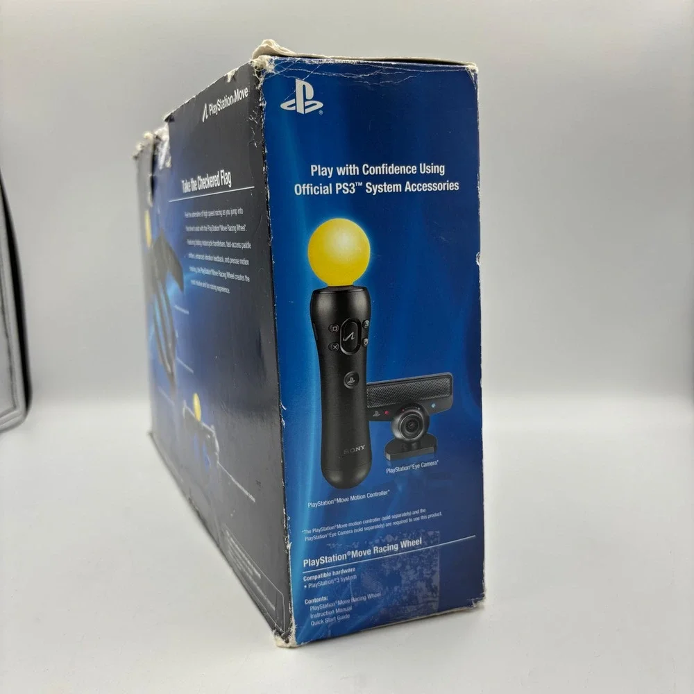 Sony PlayStation Move Racing Wheel PS3 Black CECHYA-ZWA1 Accessory OPEN BOX
