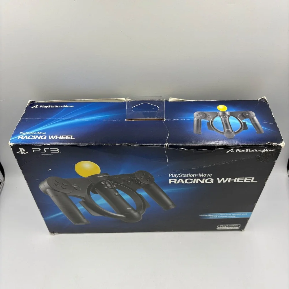 Sony PlayStation Move Racing Wheel PS3 Black CECHYA-ZWA1 Accessory OPEN BOX