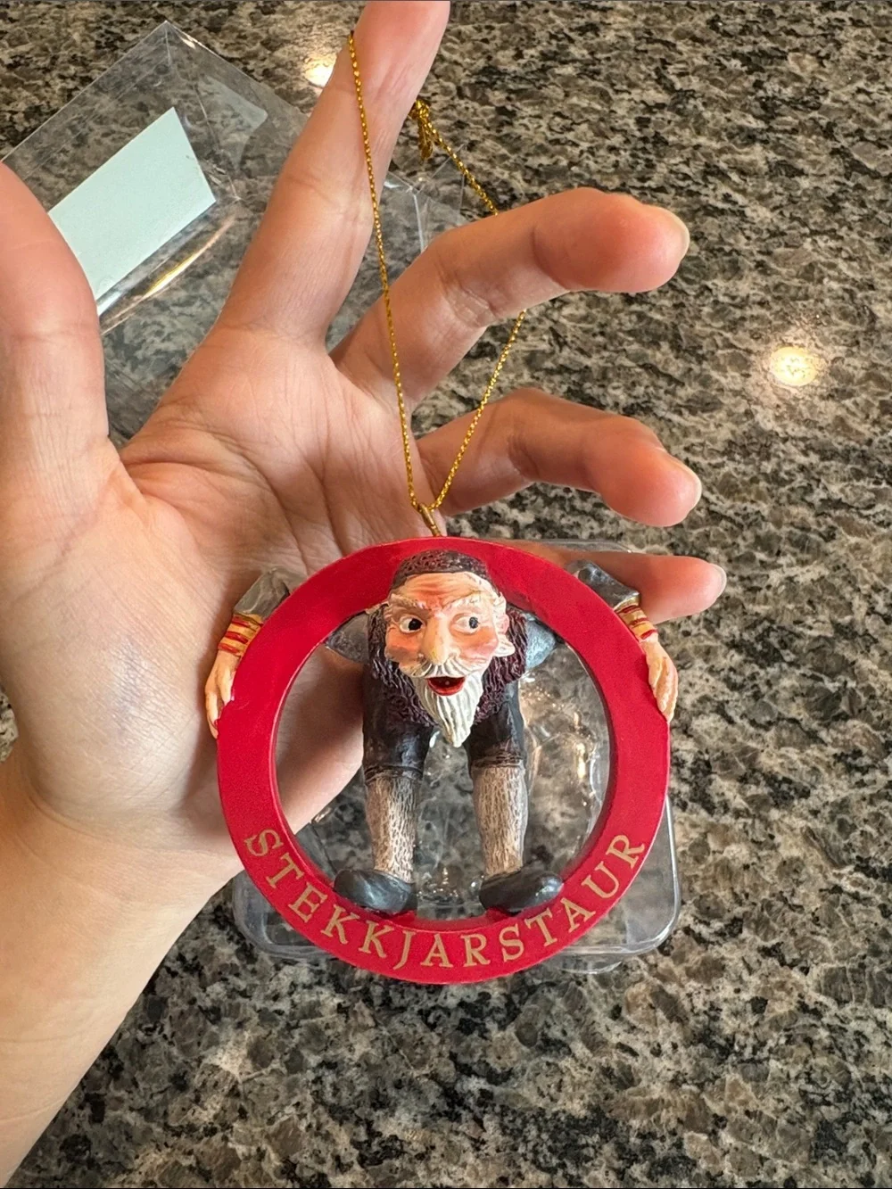 Stekkjarstaur Icelandic Yule Lads Ornament - Red
