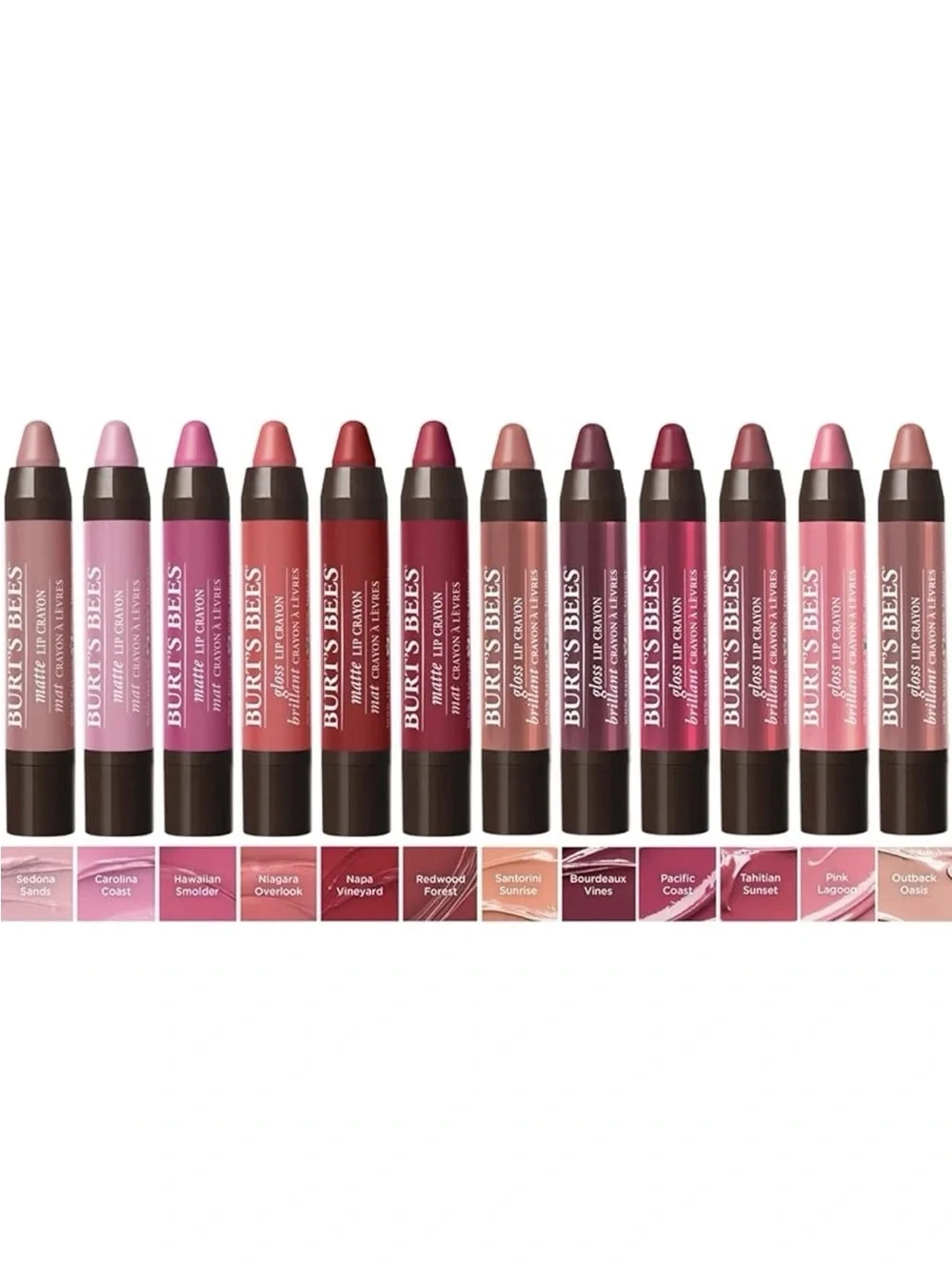Burts Bees 100% Natural Moisturizing Lip Gloss Crayon Bordeaux Vines, Sealed