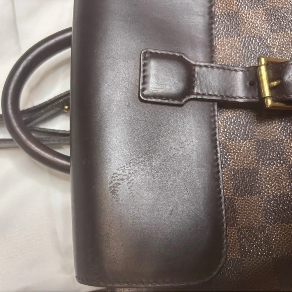 Louis Vuitton Damier Ebene Coated Canvas Soho Backpack