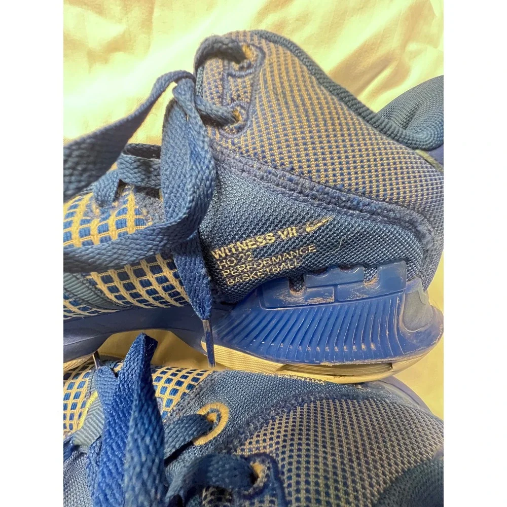 Nike LeBron Witness 7 VII Game Royal White Basketball Shoes DZ3299-400 Mens 10.5