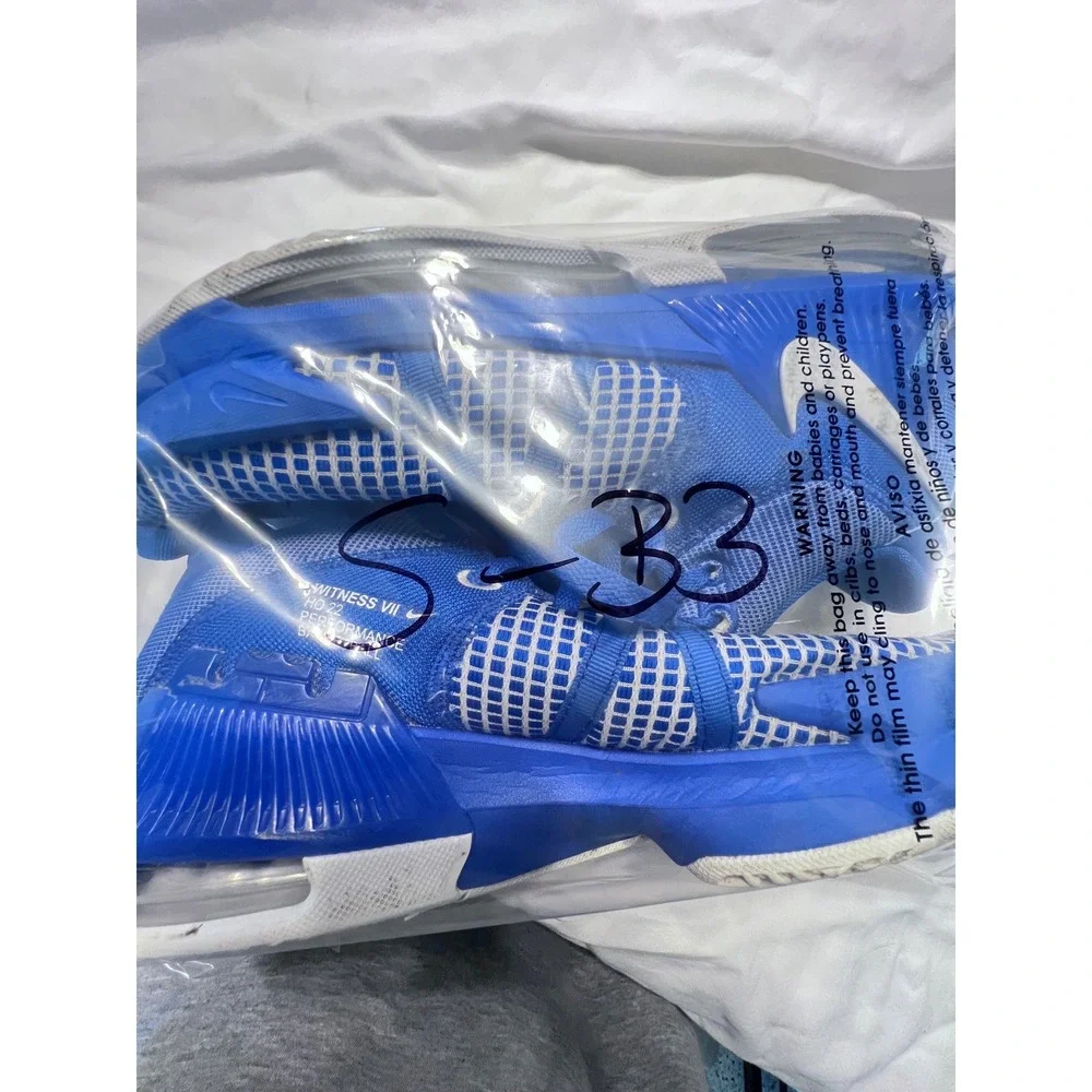 Nike LeBron Witness 7 VII Game Royal White Basketball Shoes DZ3299-400 Mens 10.5