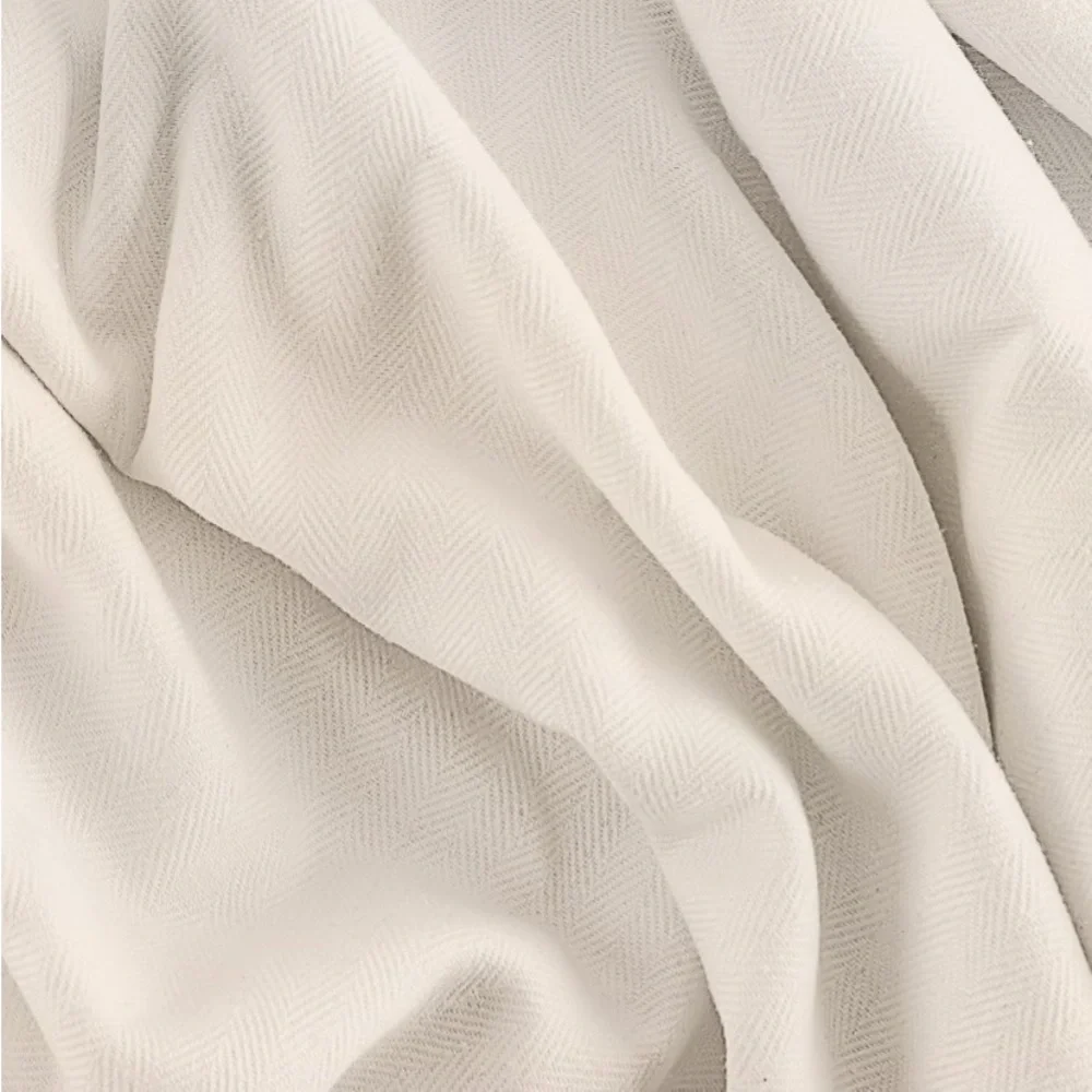 RICARDO Chevron rod pocket back tab panel curtain 48 x 45 sustainable 80/20