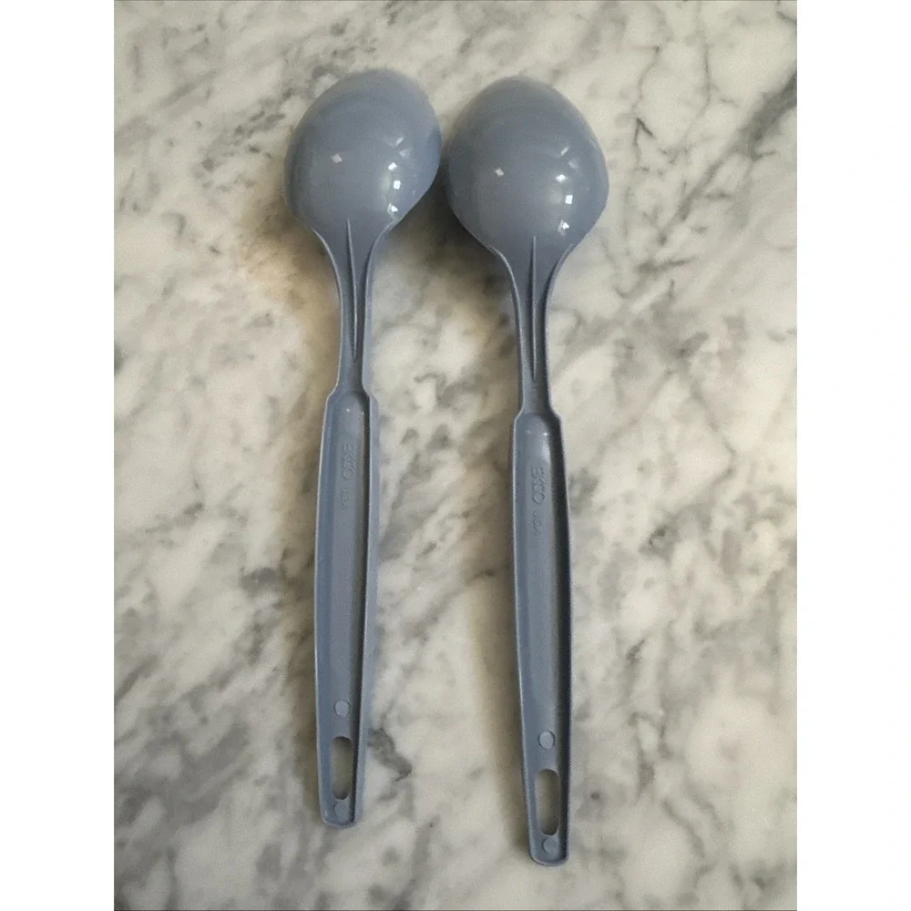 Vintage EKCO Blue Plastic Nylon Cooking Serving Spoon 11
