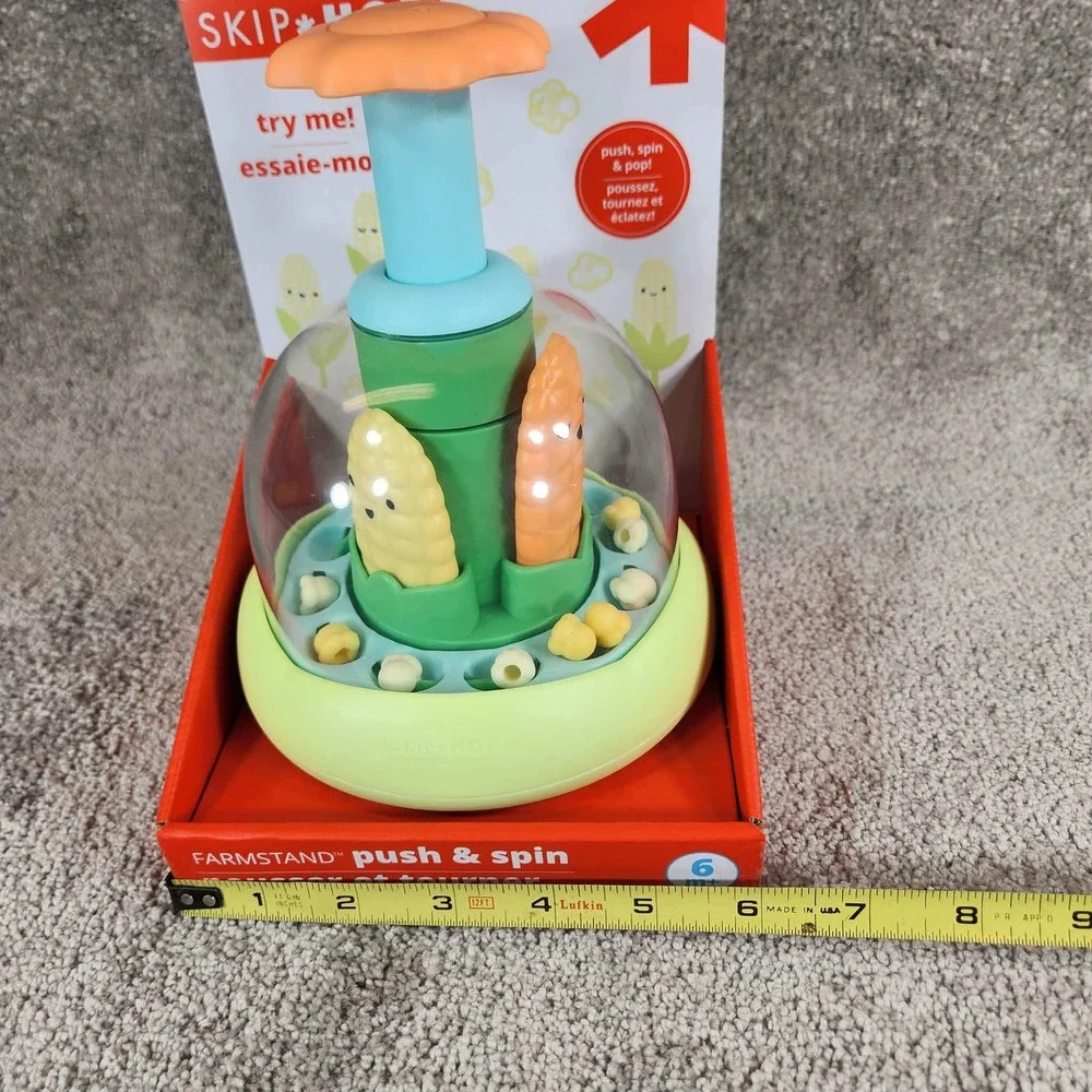 Skip Hop Farmstand Push & Spin Toy Multicolor Sensory Activity Infant 6m+ OS
