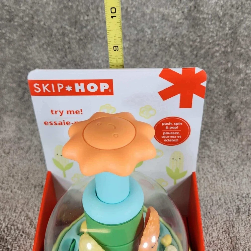 Skip Hop Farmstand Push & Spin Toy Multicolor Sensory Activity Infant 6m+ OS
