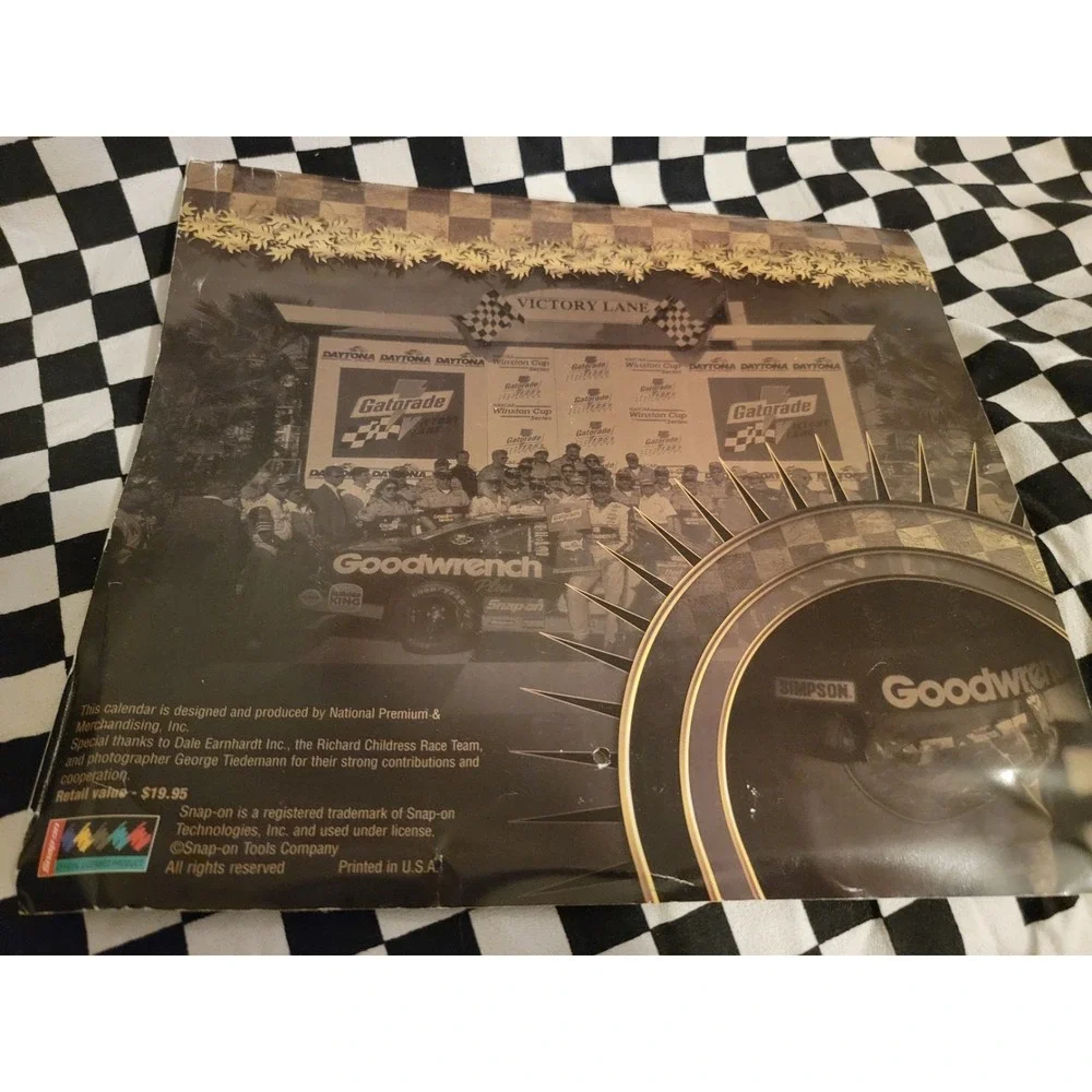 Dale Earnhardt Snap-On Tools 2000 Millennium Edition Calendar  RCR...