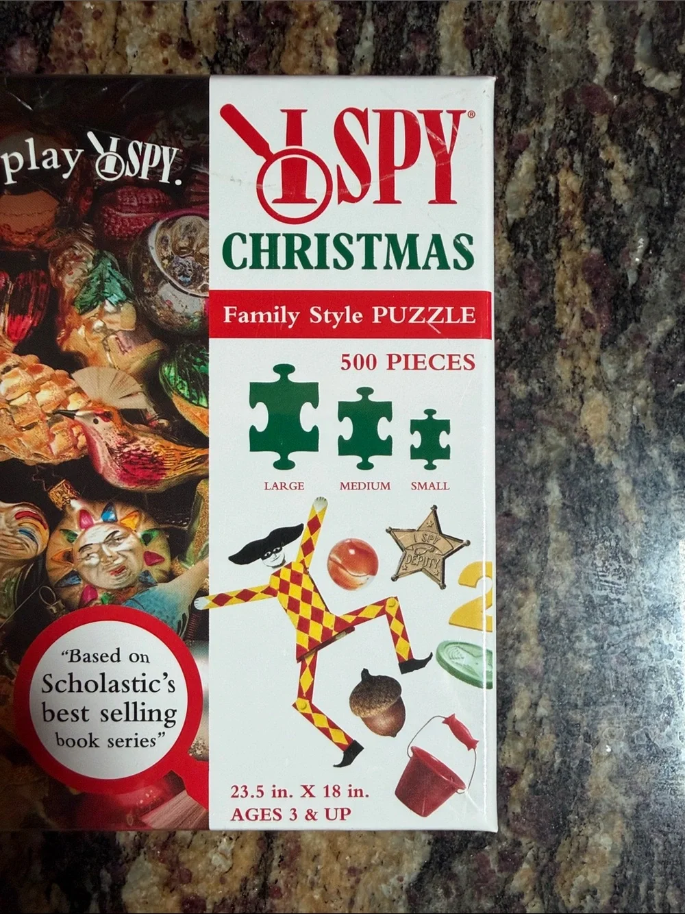 New I Spy Christmas 500 Piece Puzzle Never Opened Family Fun Holiday Gift Advent