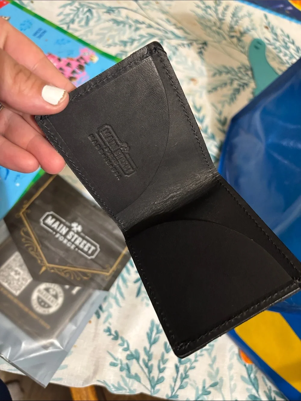 Main Street Forge black leather