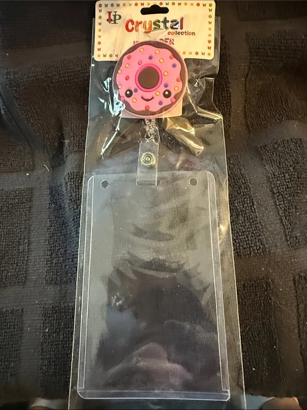 Pink Donut Badge Reel ID Holder