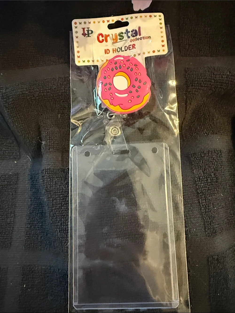 Pink Donut ID Holder Clip