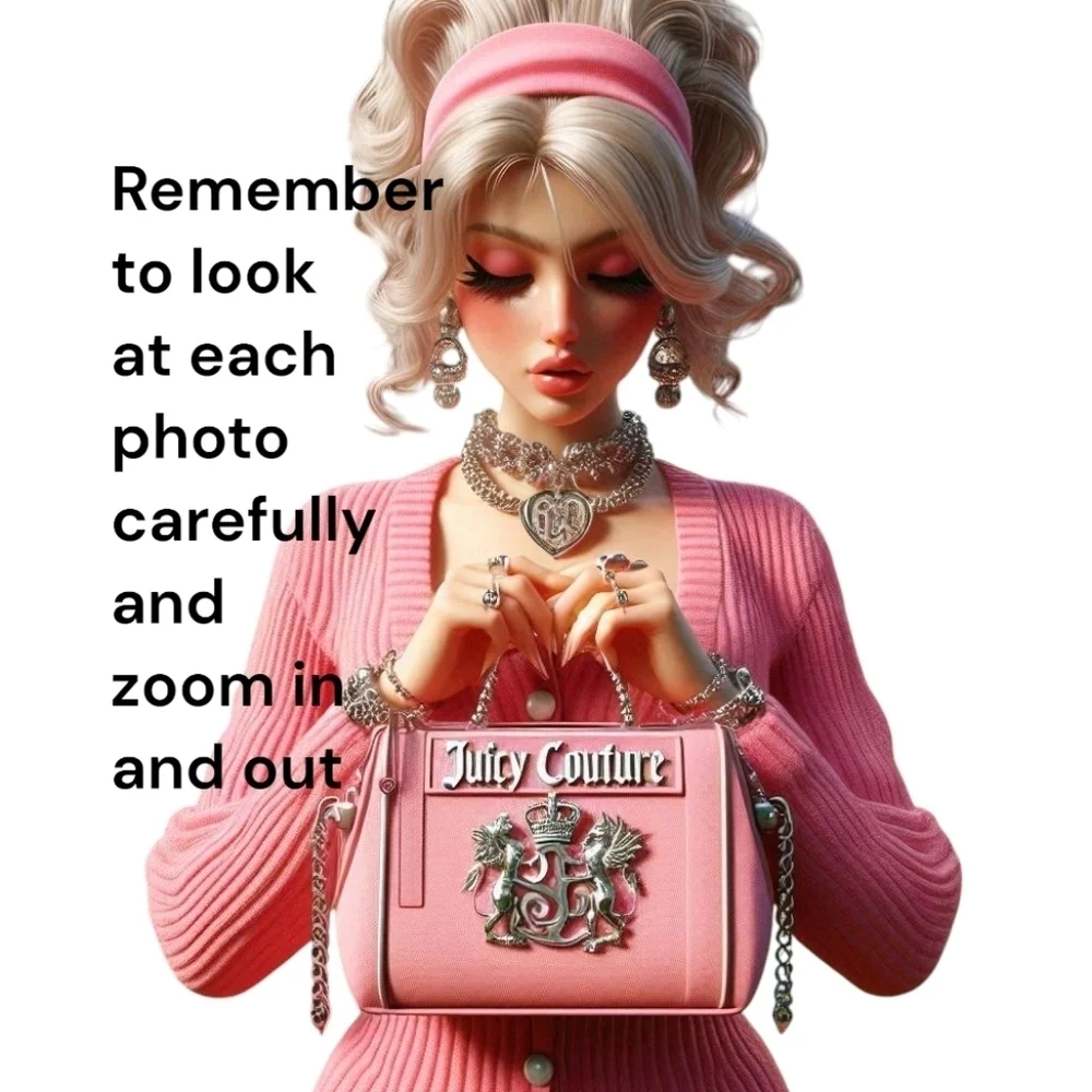 Juicy Couture Pink Satin Nylon Y2K Pouch