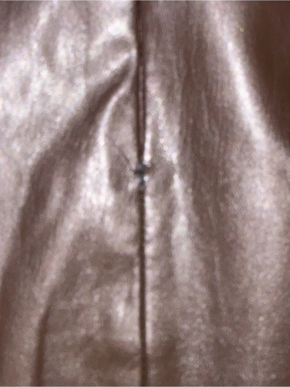 Motel Brown Faux Leather Mini Skirt Side Slit Size Large Y2K