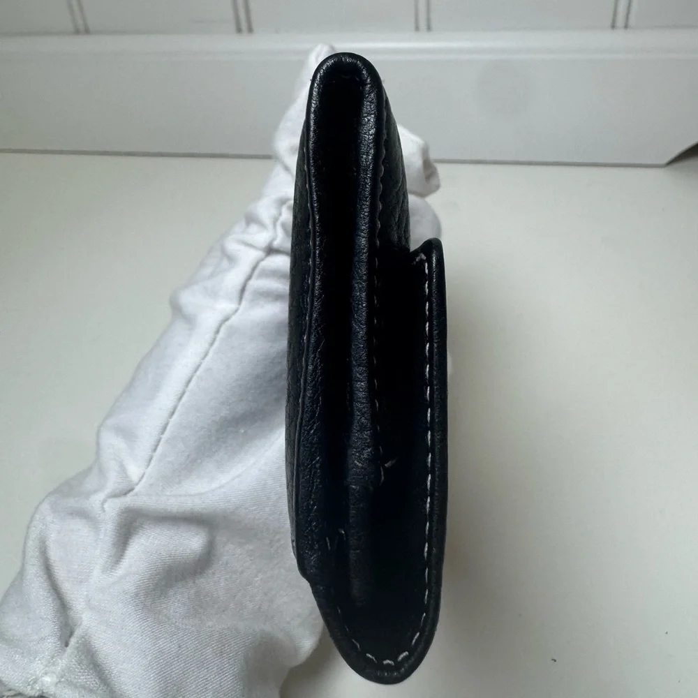Tiffany & Co. Black Business Card Holder Leather