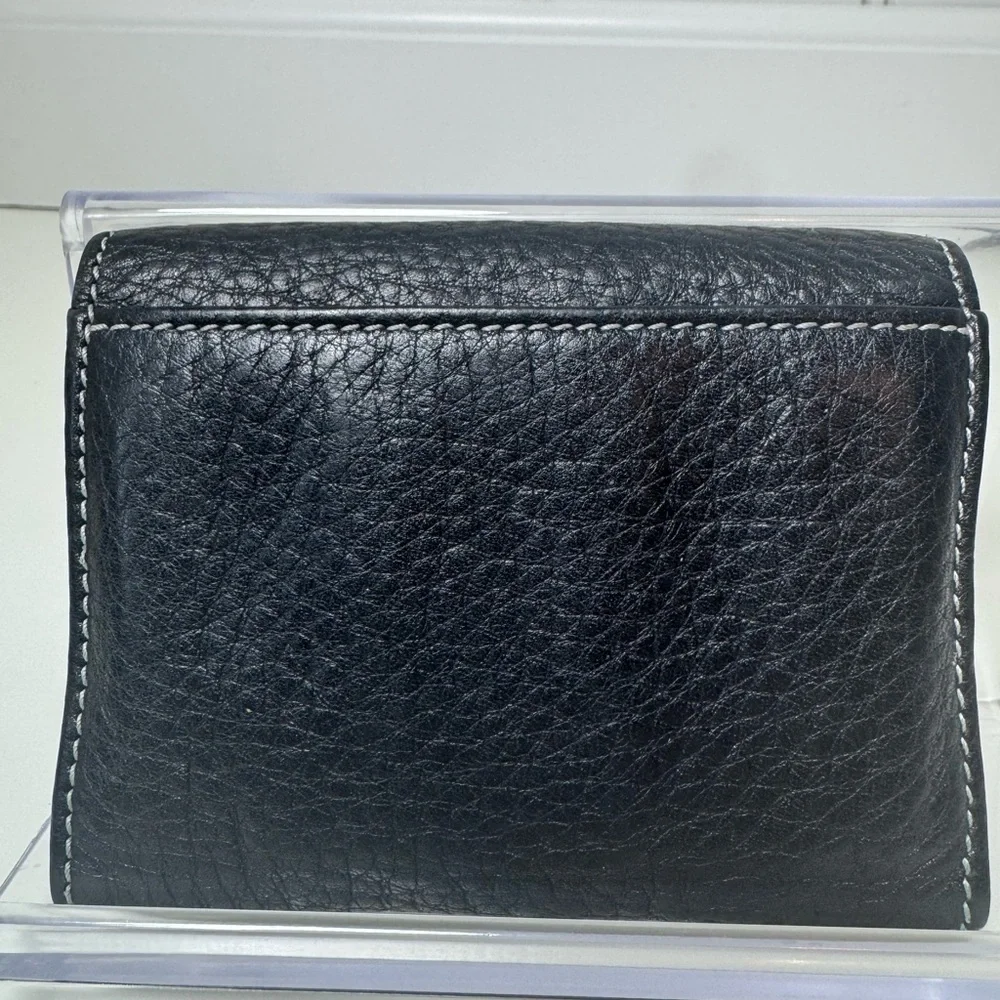 Tiffany & Co. Black Business Card Holder Leather