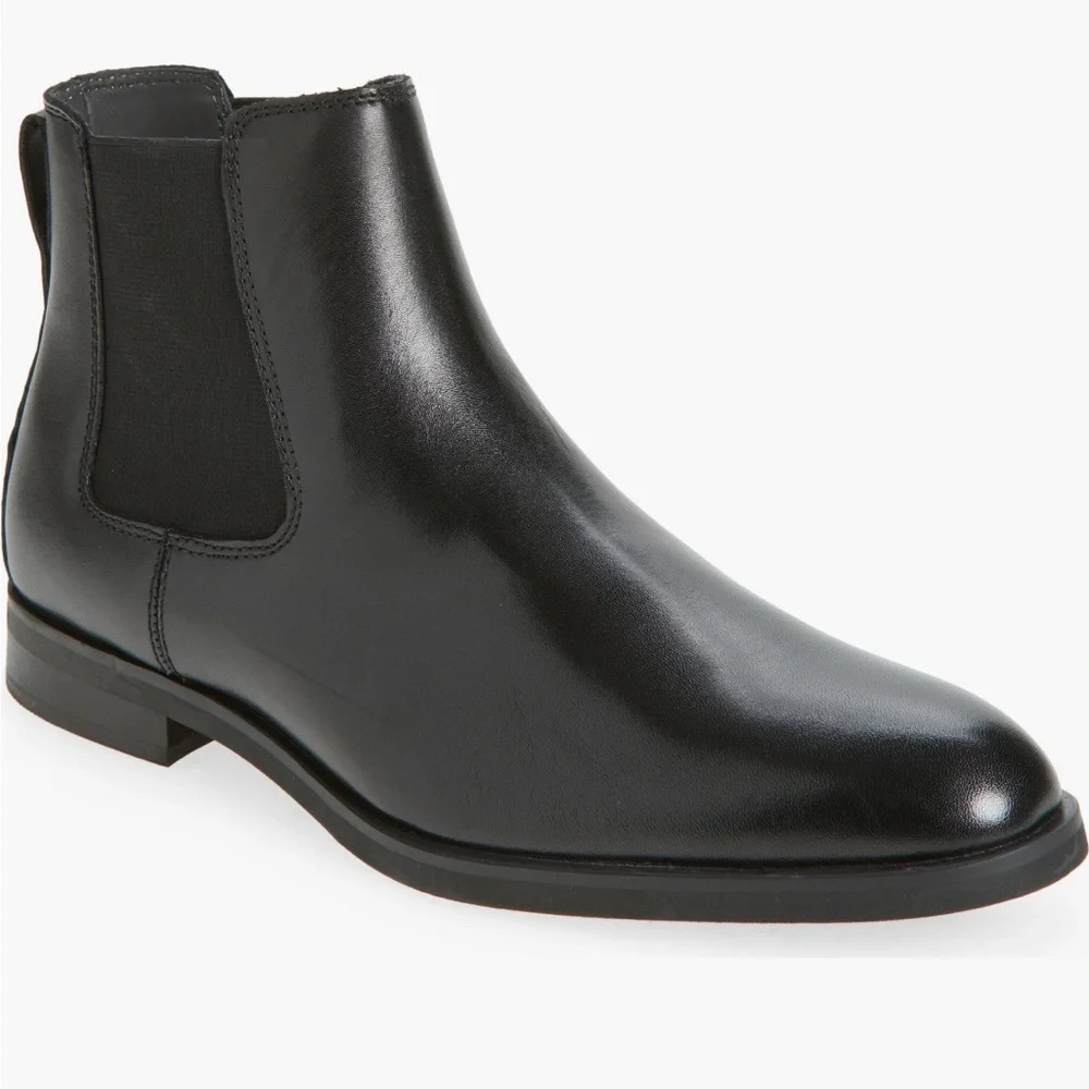 NEW! Nordstrom Leather Chelsea Boot for Men - Size 14 🛵