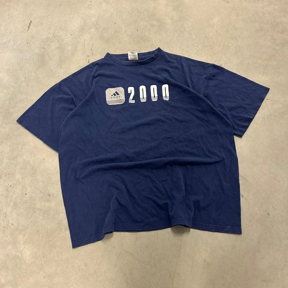Y2K Adidas Soccer Boxy Spellout Shirt