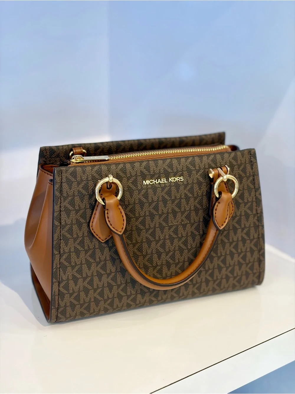 Michael Kors Marilyn Small Signature Logo Satchel Crossbody Bag