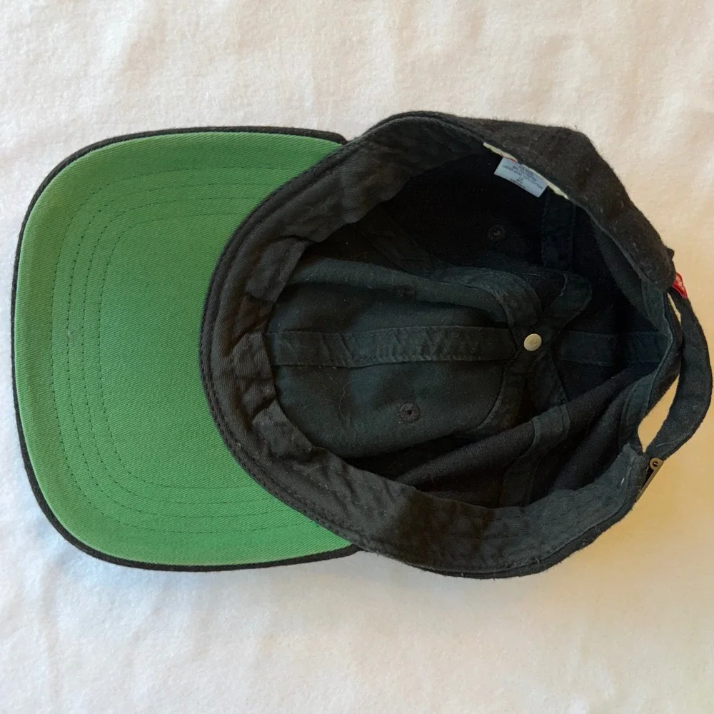 Levi's Pennant Logo Baseball Cap Mens OS Black Wool Blend Strapback Hat