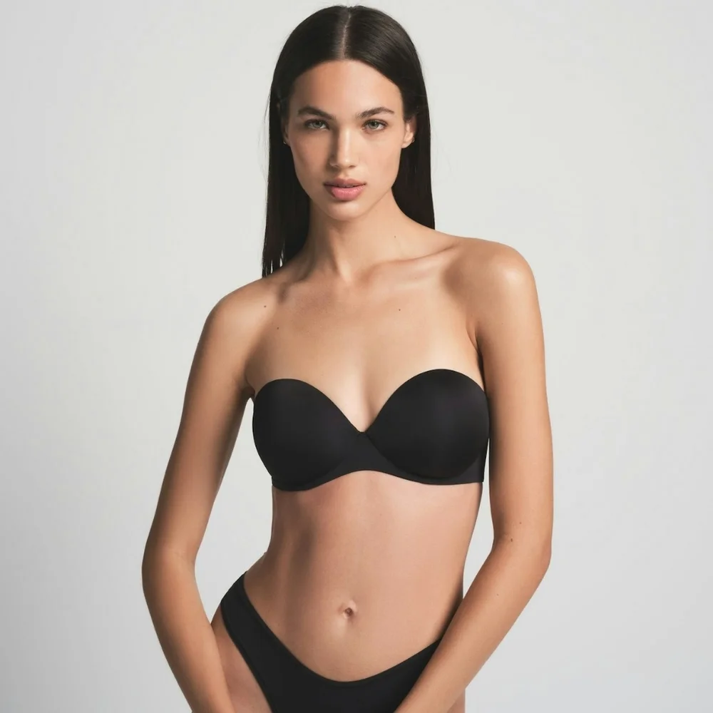 NWT Skims Ultimate Push Up Strapless Bra Onyx Black 34D